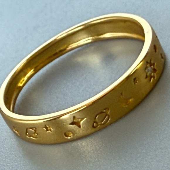 14k Gold Vermeil Celestial Ring - Picture 12 of 13